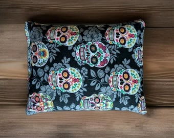 Sugar Skull Heat Packs - Corn Bag Heating Pad, Lavender or Unscented - ClarkSisterSolace