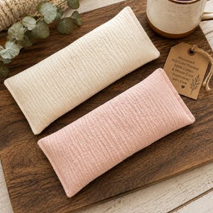 Weighted Eye Mask | Soft Bubble Gauze Flaxseed Eye Pillow (Hot Cold Therapy)