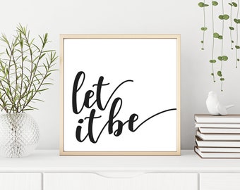 Let it be lyrics | Etsy