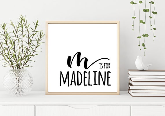 Cartel Del Nombre Personalizado Arte De La Pared Impresible Etsy