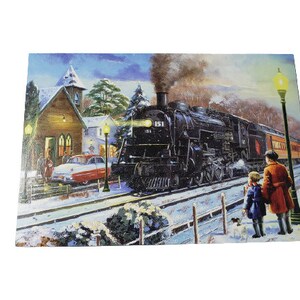 Train in the Snow Christmas Card 1ct