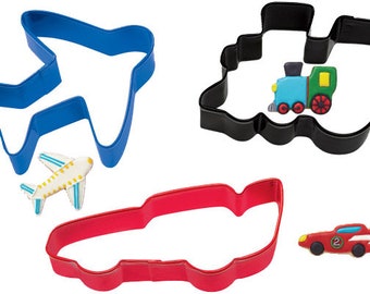 3 pc Transportation Cookie Cutter Set