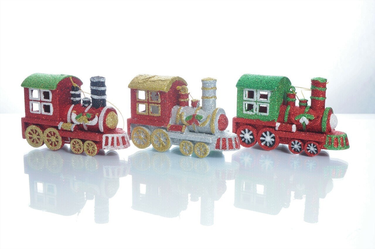 Glitter Train Ornament - Etsy