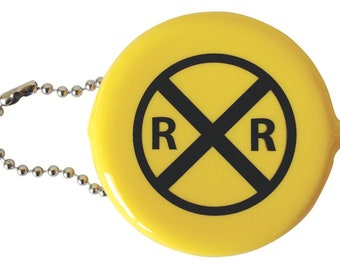 Railroad Crossing Sign Squeeze Purse