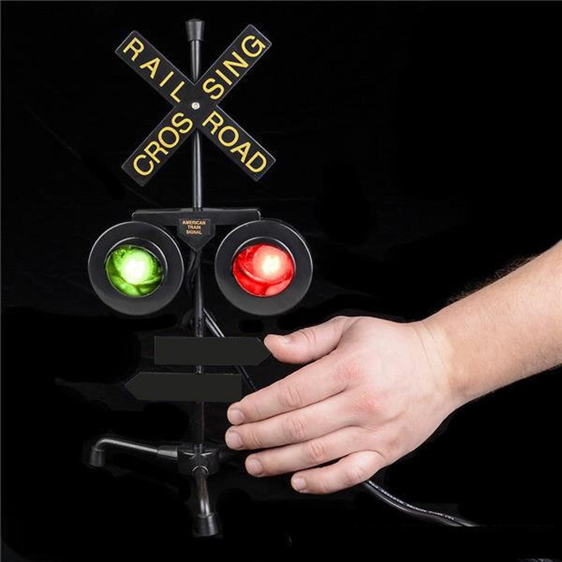 Railroad Crossing With Flashing Light Etsy