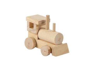 Unfinished Wood Train 1pc