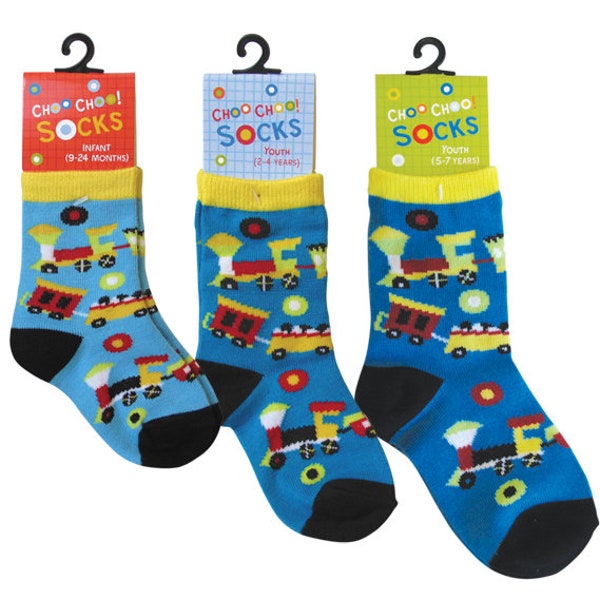 Choo Choo Train Socks Youth ( 5-7)