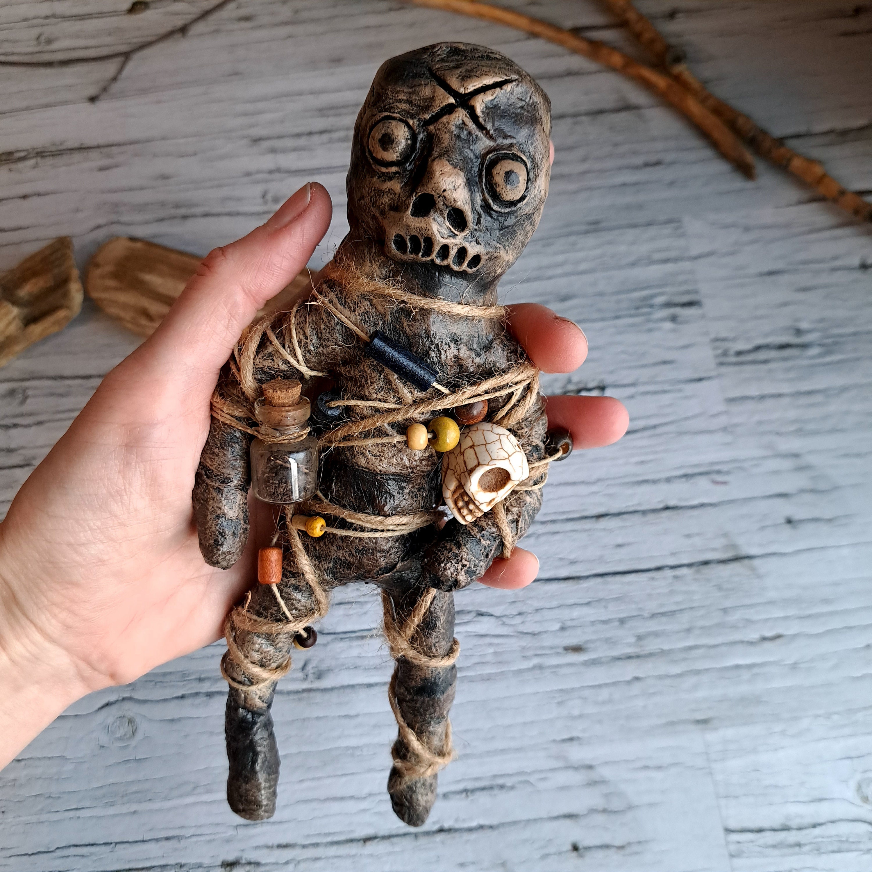 古美術品，極細工，人形擺件，高29cm，重約2500克