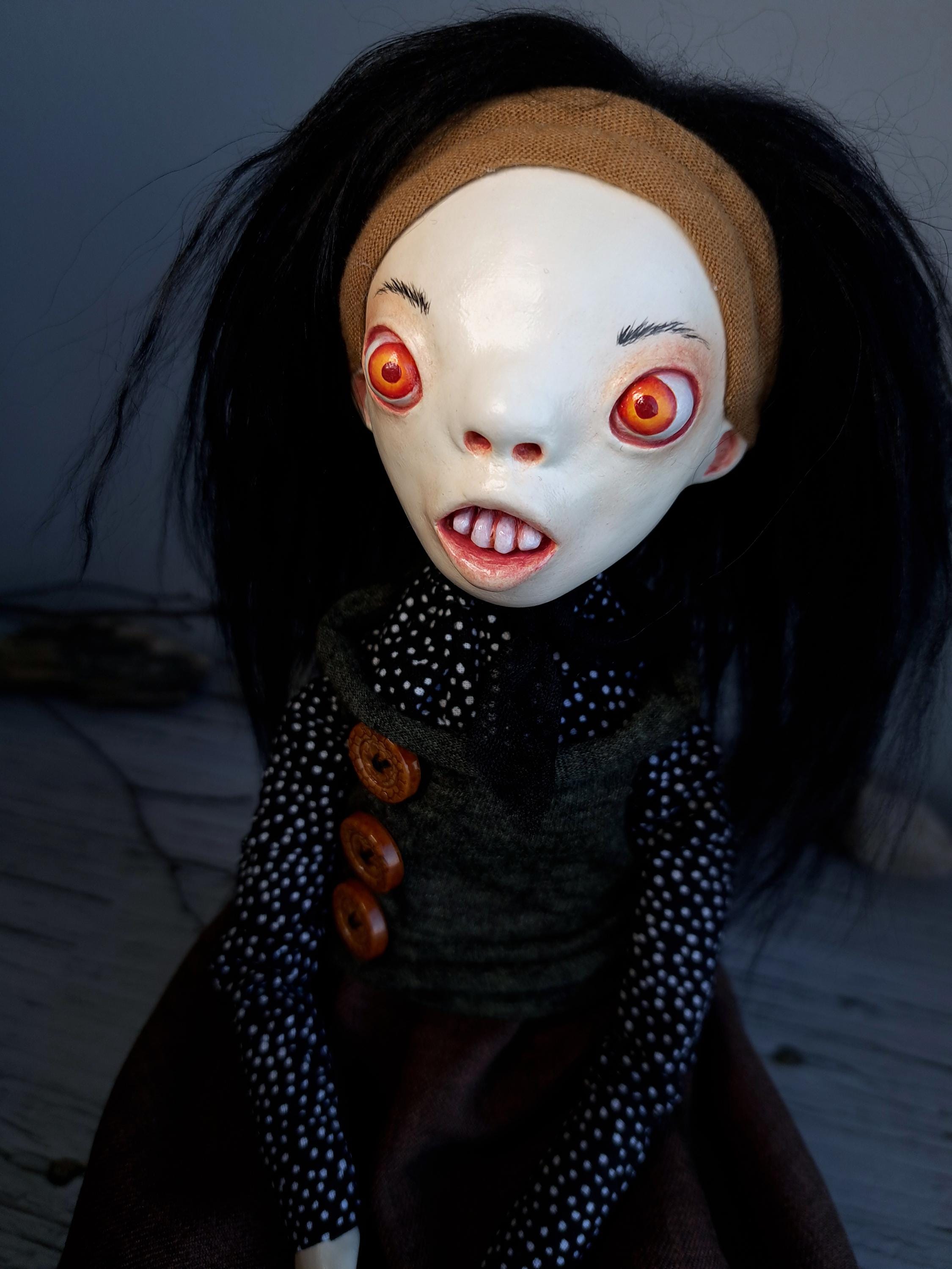 OOAK Art Doll Sculpture, Handmade Original Character, Creepy