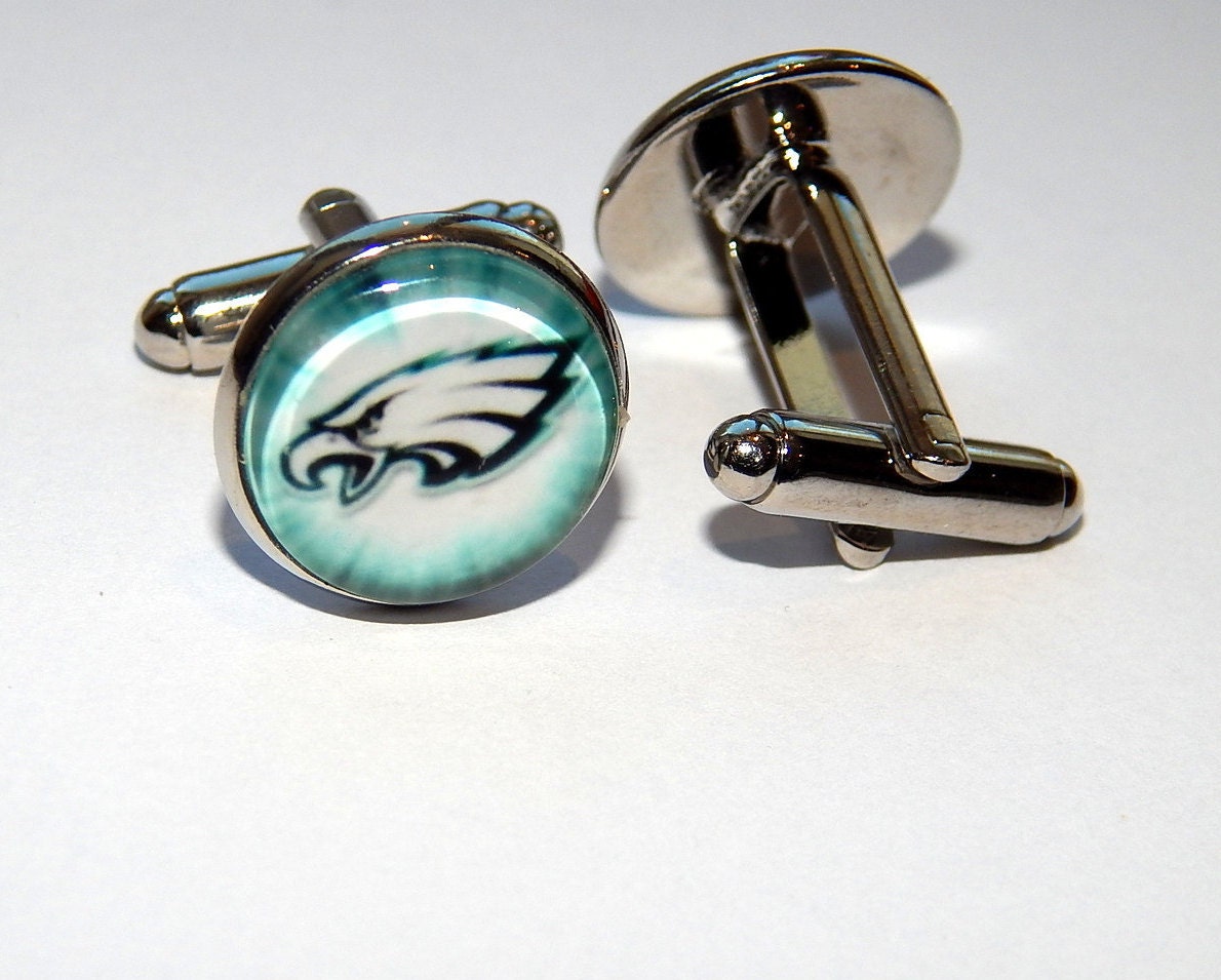 Philadelphia Eagles logo cufflinks jewelry Philadelphia Etsy