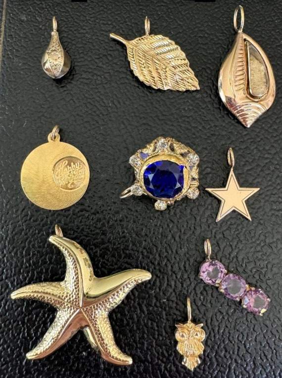 Vintage and Antique 9k and 14k Gold Charms and Pen