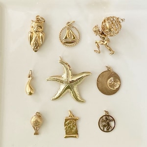 Vintage and Antique Gold Charms 9k 14k 18k