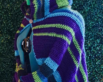 Oversized hooded shrug