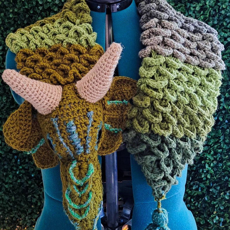 Dragons Knitted Scarf Design Your Own Custom main image 0