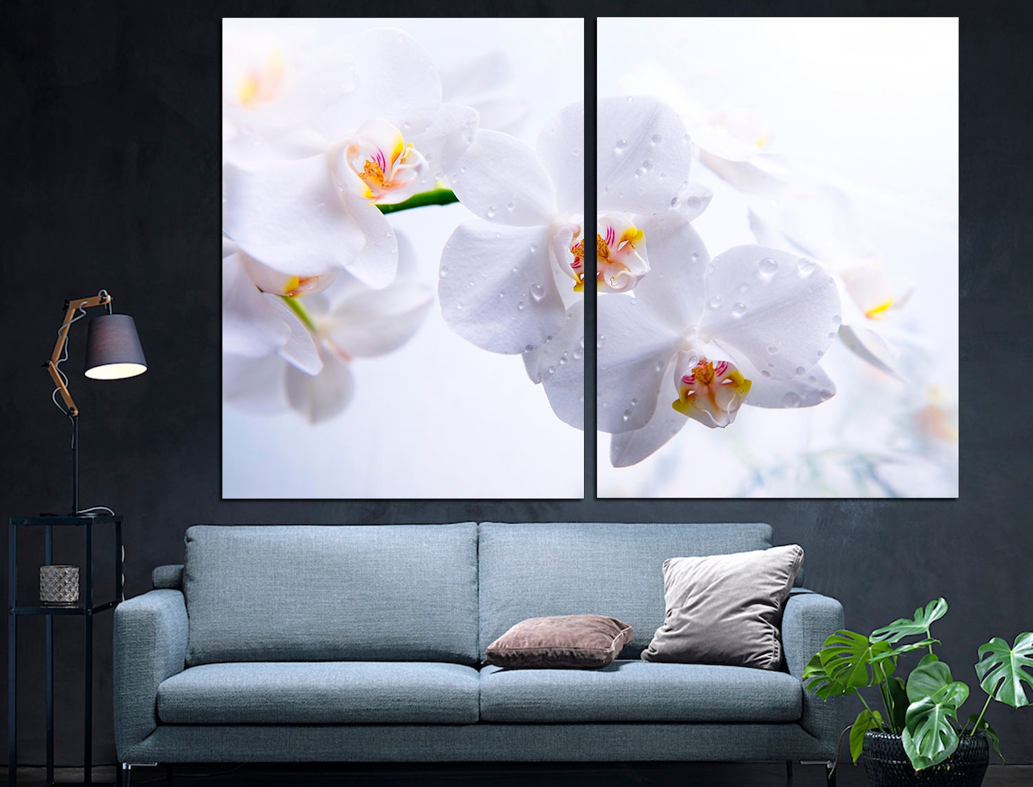 White Orchid Canvas Wall Art Orchid Canvas Spa Wall Art Orchid Etsy