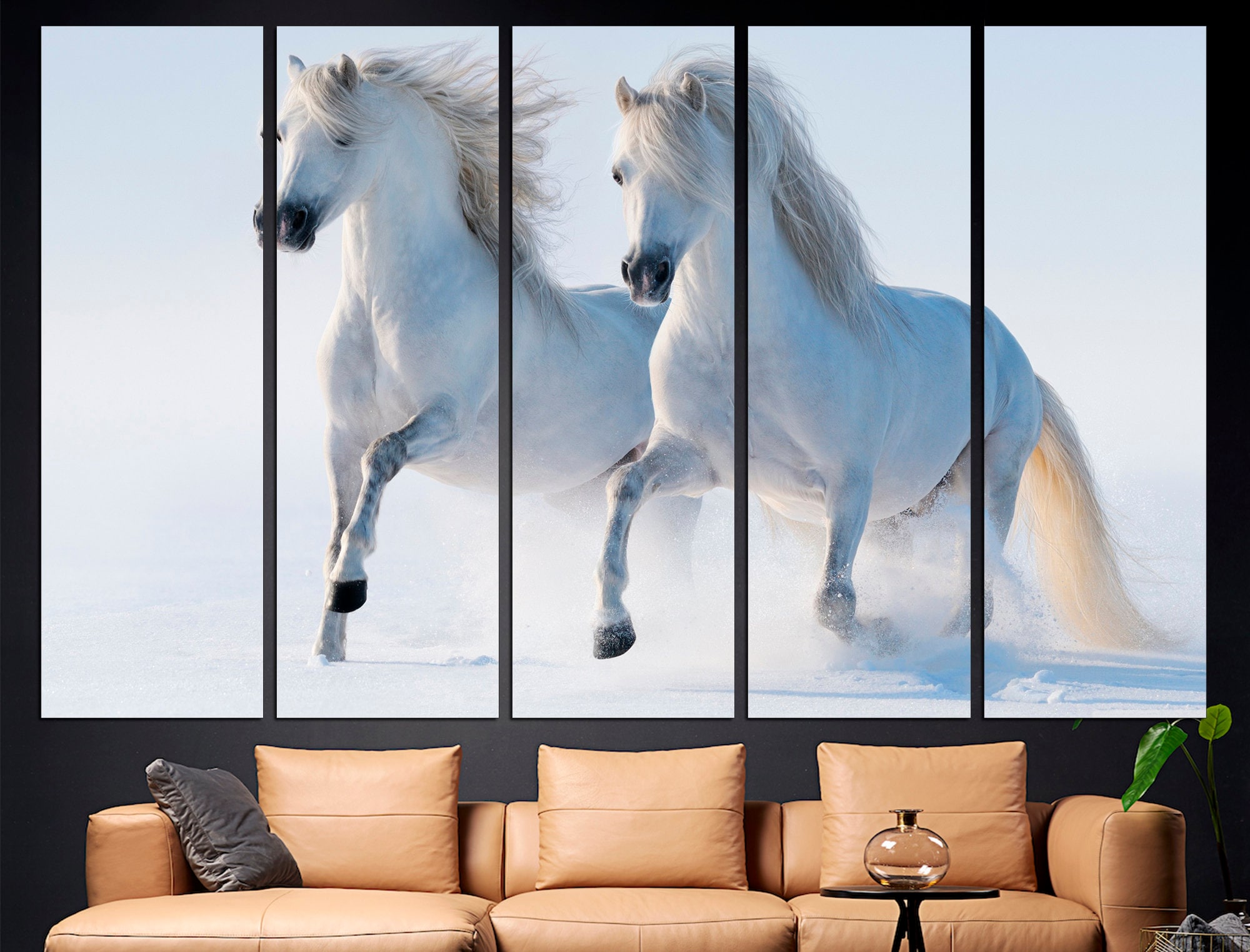 White Horse Wall Art Horse Canvas White Horse Poster Horse Lover Gift ...