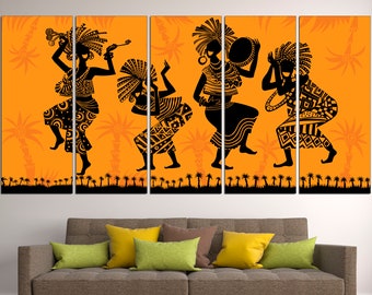 African dance print Ethnic wall decor African home decor South african art African wall art Black woman art