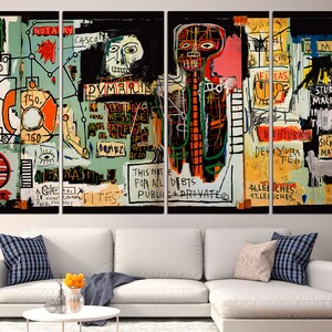 Graffiti art print Urban wall art Abstract canvas art Street art canvas Graffiti canvas Abstract art print 4 Panel