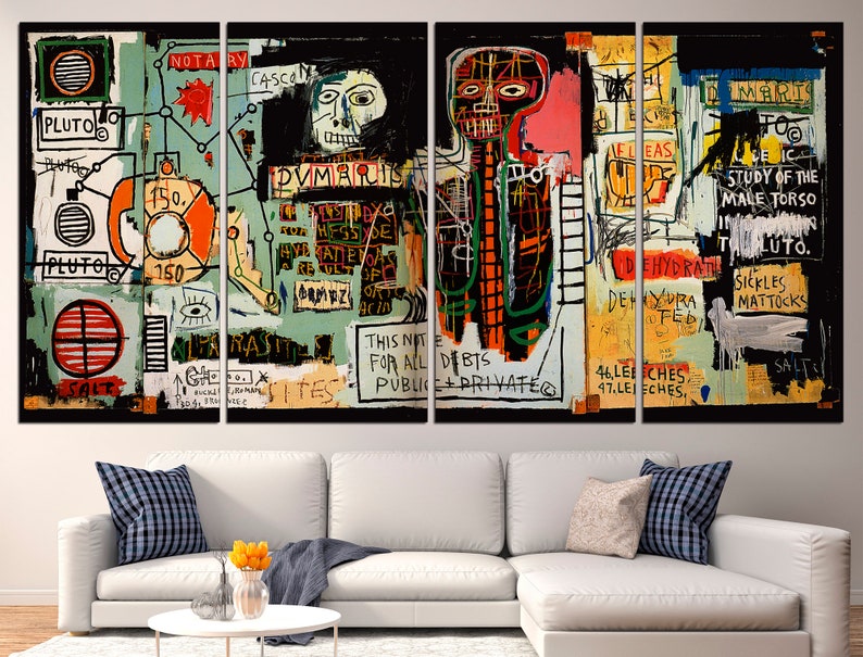 Graffiti art print Urban wall art Abstract canvas art Street art canvas Graffiti canvas Abstract art print 4 Panel