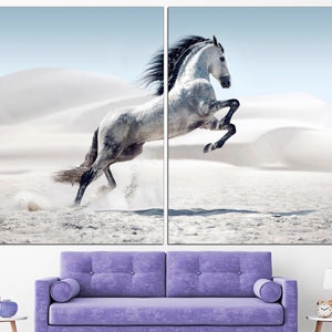 Art mural cheval, décoration western, art mural animal, toile cheval, décoration de ferme, cadeaux pour amoureux des chevaux