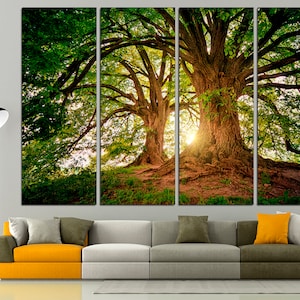 Tree Canvas Wall Art Forest Canvas Art Nature Prints, Landscape Print Forest Poster Extra Large Wall Art