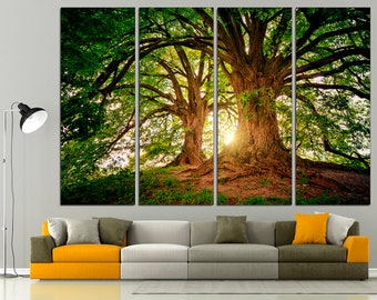 Tree Canvas Wall Art Forest Canvas Art Nature Prints, Landscape Print Forest Poster Extra Large Wall Art