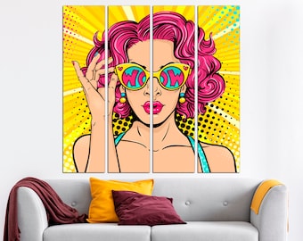 Pop art canvas Funky wall art Graffiti wall art Pop art print Colorful wall art Pop art wall decor Extra large wall art