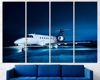 Airplane Wall Art Custom Canvas Print Aviation Wall Decor Pilot Decor Ready To Hang Canvas Plane Decor