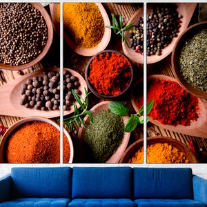 Kitchen Poster Kitchen Herbs Spices Spices Wall Prints Spices Canvas Kitchen Wall Decor Restaurant Wall Art