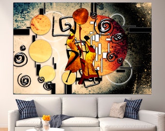 Ethnic canvas African wall decor Large canvas print Africa wall art Modern african art Ethnic wall decor