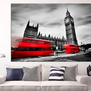 London Wall Art Cityscape Wall Art London England London Decor London Wall Print Canvas Wall Art