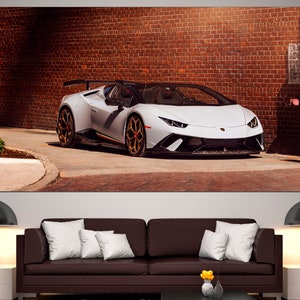 Lamborghini wall art Sport car poster Lamborghini print Supercar wall art Lamborghini car art Automotive art 1 Panel