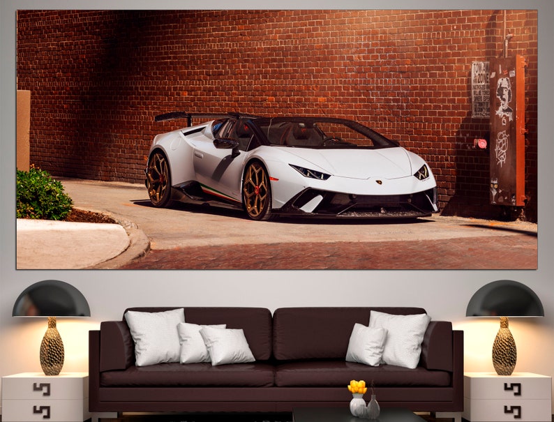 Lamborghini wall art Sport car poster Lamborghini print Supercar wall art Lamborghini car art Automotive art 1 Panel