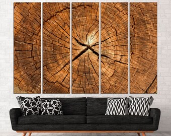 Decoración de pared de textura de madera Arte de lienzo grande Lienzo texturizado de madera Arte moderno de la pared de madera Decoración de la pared de madera Decoración moderna del hogar