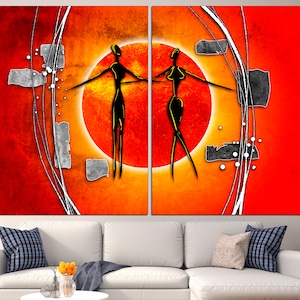 Africa wall art Large canvas print African canvas art Ethnic canvas Modern african art African wall decor