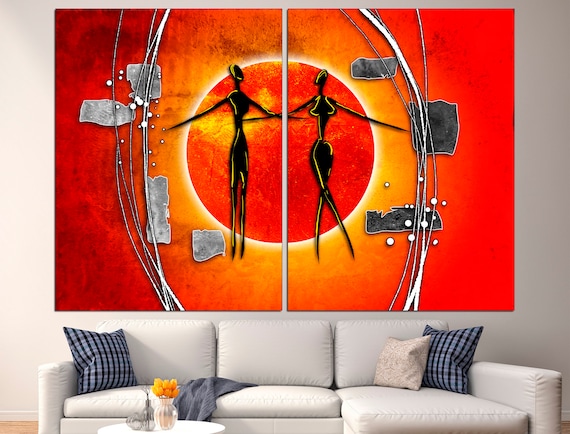 Africa wall art Large canvas print African canvas art Ethnic canvas Modern african art African wall decor