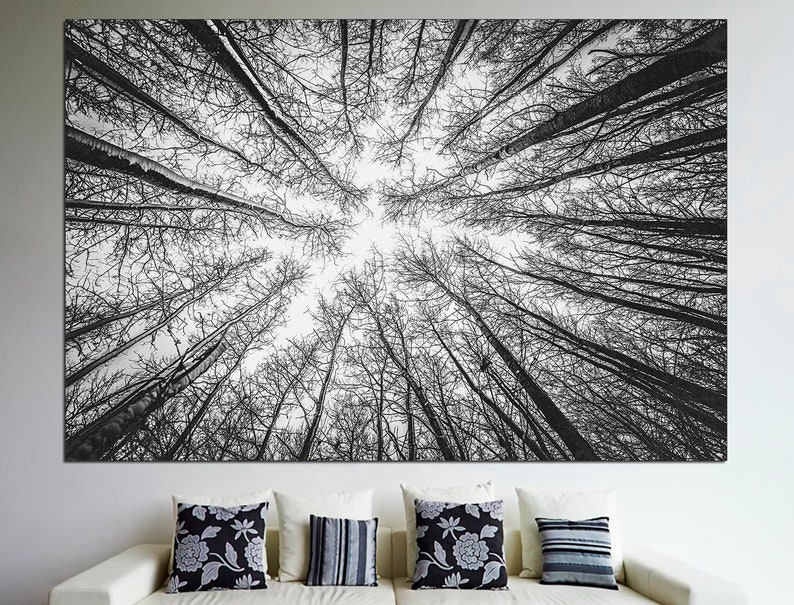 Black Tree Branches Extra Large Wall Art Three Piece Wall Art Etsy