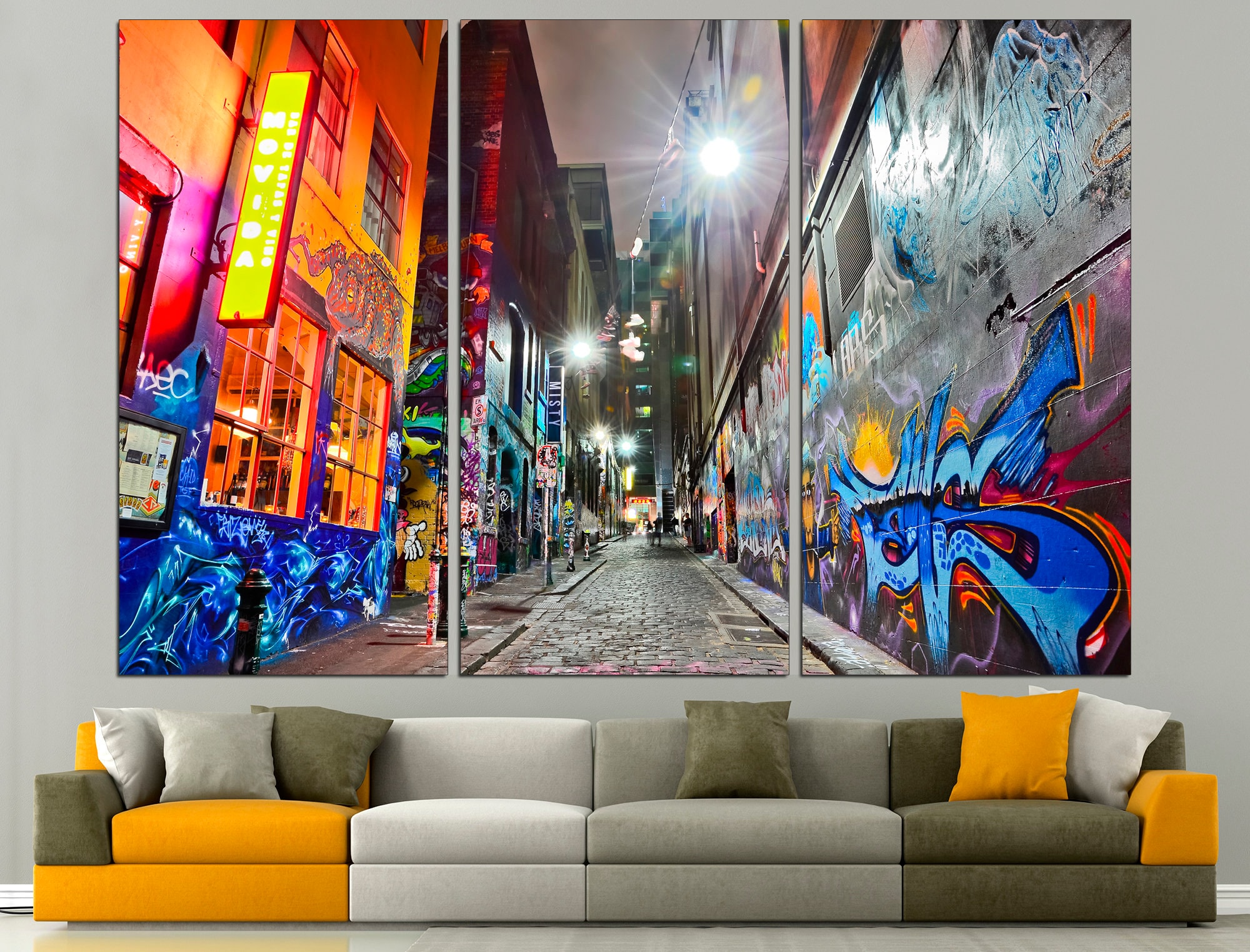 Street Art Canvas Graffiti Wall Art Large Canvas Art Colorful Wall