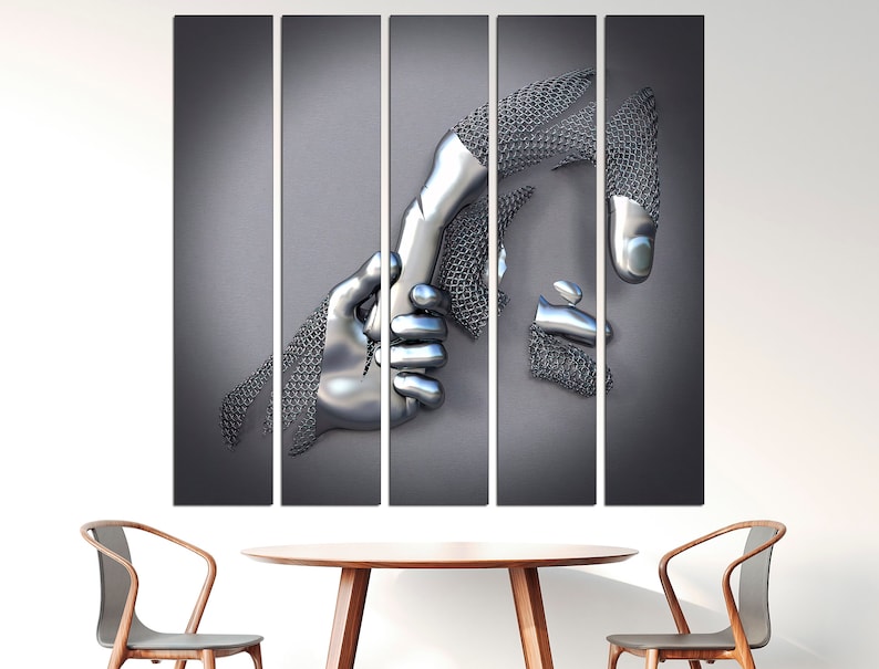Modern Metal Art Black Wall Decor Metal Wall Decor Multi Etsy