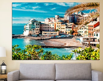 Italy Wall Art Ocean Print Palm Poster Italy Print Tropical Tree Art Palm Tree Print Extra Large Wall Art
