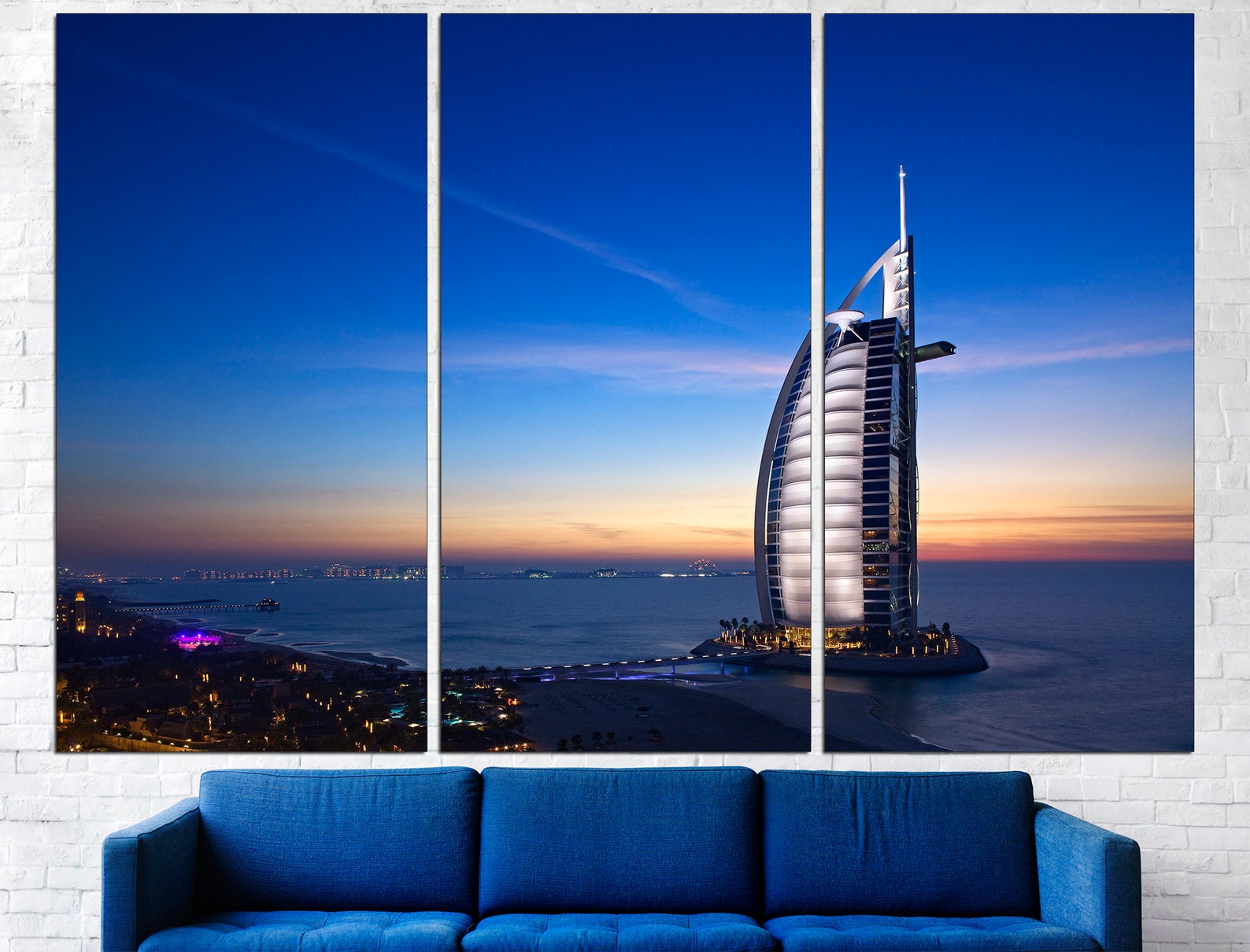 Dubai Skyline Set of 5 Wall Art Dubai Office Decor Wall Art Etsy