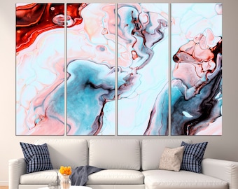 Arte de pared de mármol Decoración de mármol Póster de mármol Arte de pared moderno Arte de pared abstracto Arte abstracto Impresión en lienzo Arte de pared