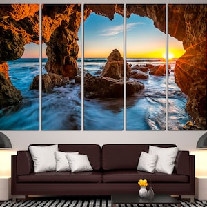 Sunset Wall Art Mountain Sunset Extra Large Wall Art Horizon Wall Art Sunset Canvas Art Sunset Print