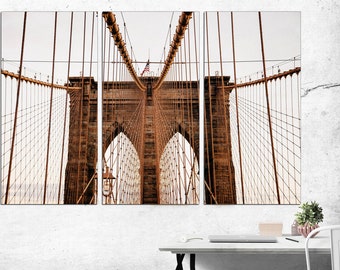 Brooklyn Bridge Canvas Print: New York Architecture Wall Art