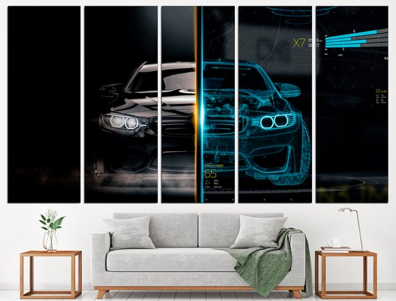 BMW Poster Car Wall Art Mechanic Poster Sports Car Print Car