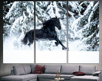 Horse Art Print Black Horse Decor Horse Print Abstract Horse Art Horse Photography Black Horse Art