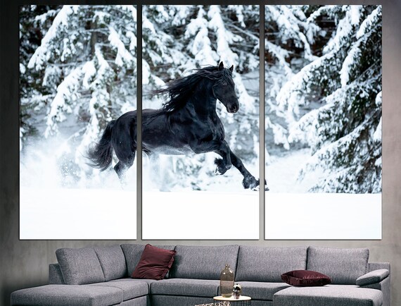 Horse Art Print Black Horse Decor Horse Print Abstract Horse Art Horse Photography Black Horse Art