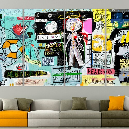 Abstract Canvas Art Graffiti Art Print Street Art Canvas Etsy