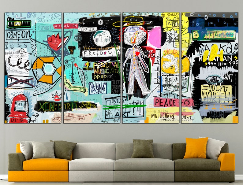 Graffiti canvas print Graffiti art print Abstract art print Etsy