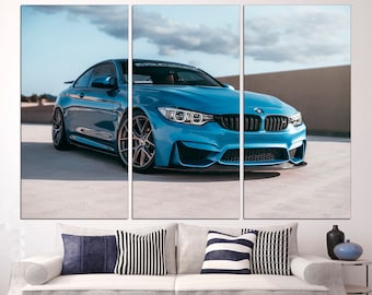 BMW Wall Art Supercar Wall Art BMW Poster Automobile Art BMW Print Canvas Wall Art Automotive Art